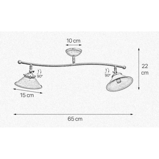 rusztikus rez mennyezeti lampa mediterran vintage antikolt loft paraszthaz videki hangulatu ket izzos spot konyha vilagitas plafon lampa haloszoba folyoso nappali kis belmagassag meret.jpg